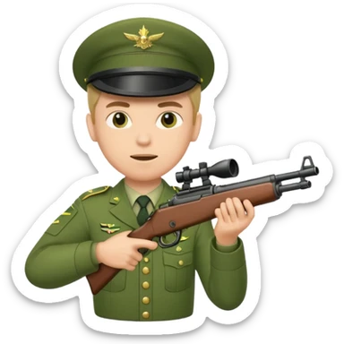army man firing sticker