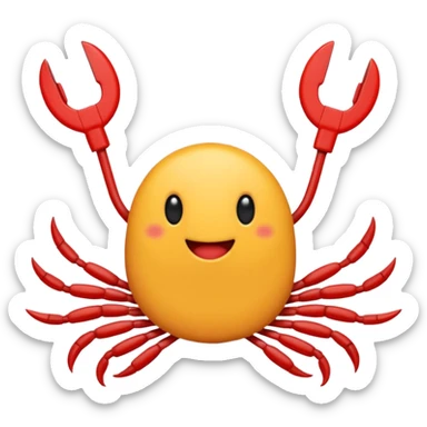 Cangrejo dando las gracias sticker