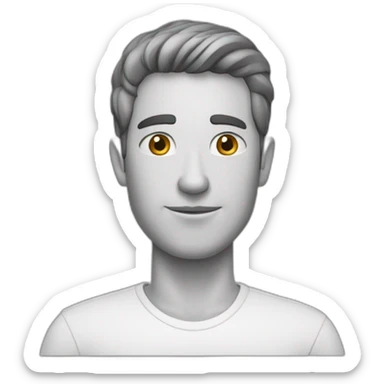 Homme blanc embrasse sticker