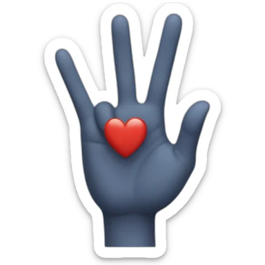 A hand doing a Korean love sign sticker