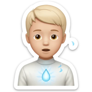 Yoga Boy Breathing 3d Icon with color of D0B8FF
 sticker