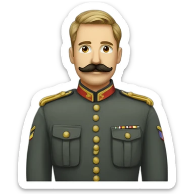 Militaire allemand moustache sous le nez sticker