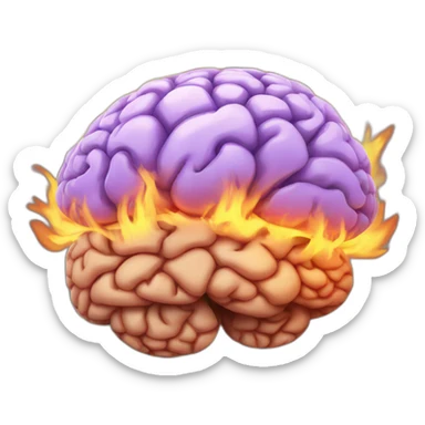 Brain on fire sticker
