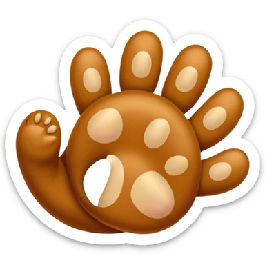 An adult Labrador's paw giving a thumbs up. sticker
