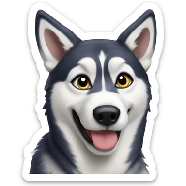 Husky dog Christmas  sticker