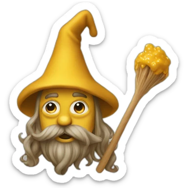 mustard-wizard-needs-to-poop-alot sticker