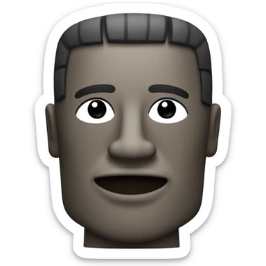 moai tomando vinho sticker