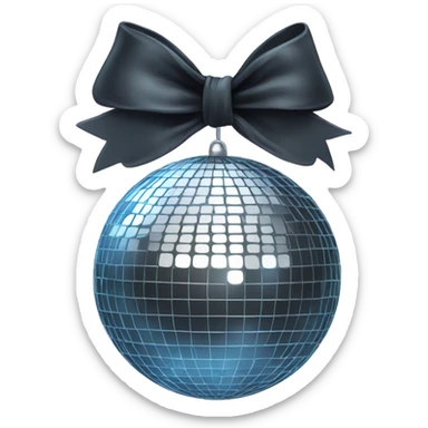 disco ball with bow sticker