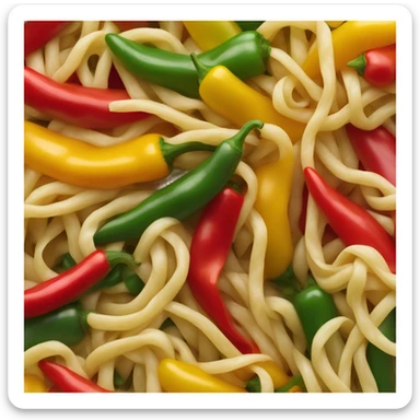 Noodles with pepper sticker