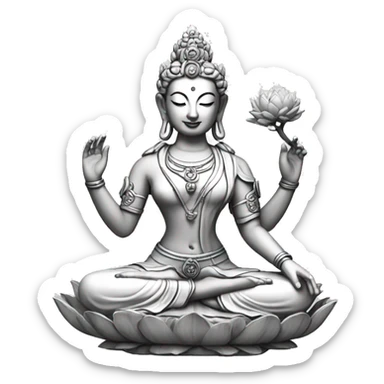 White Tara sticker
