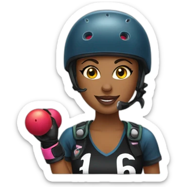 Roller derby sticker