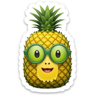 Pineapple labubu sticker