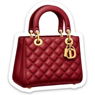 lady dior dark red bag sticker
