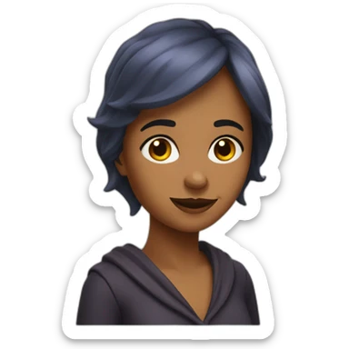 Une femme chauve sticker