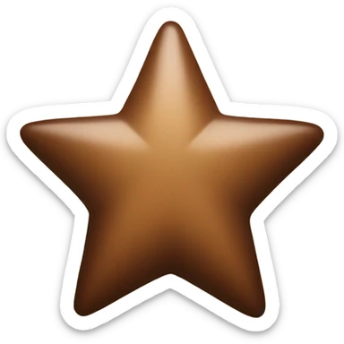 Brown shiny star sticker