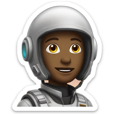 Writer space cadet sticker