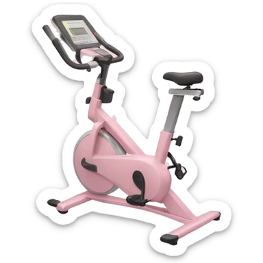 light pink stationary bike sticker