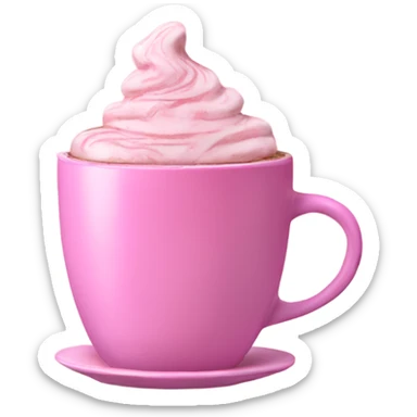 Pink aesthetic hot chocolate  sticker