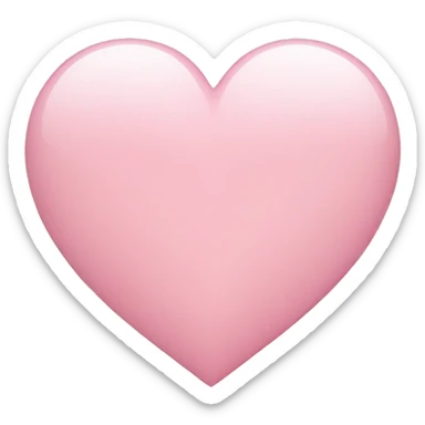 light pink heart sticker