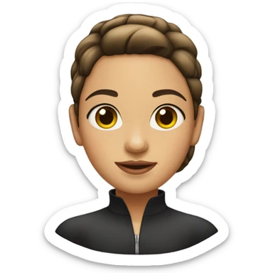 girl with a slick back sticker