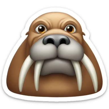 Intimidating walrus sticker