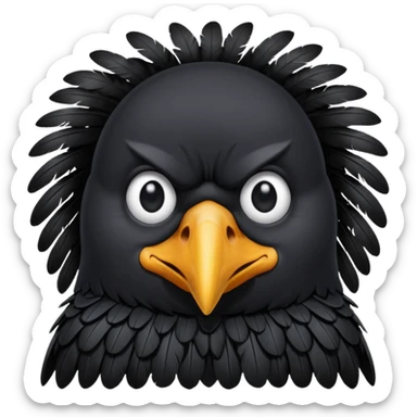 upset crow sticker