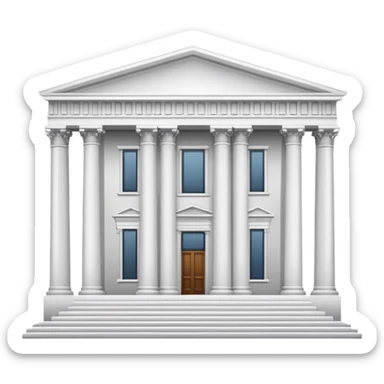 museum building with columns sticker