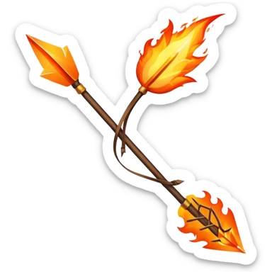 flaming arrow sticker