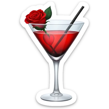 🍸+🍹+🖤+🌹 sticker