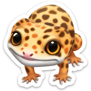 leopard gecko orange  sticker