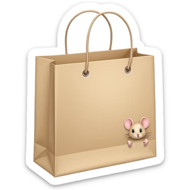 shopping bag with a mouse cursor sticker