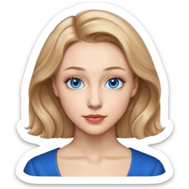 Sarah Gadon with blue eyes sticker