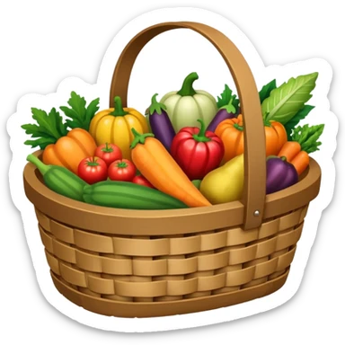 harvest basket sticker