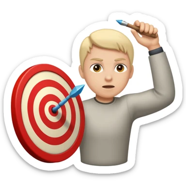 Hitting the correct target. 3 times in a row sticker