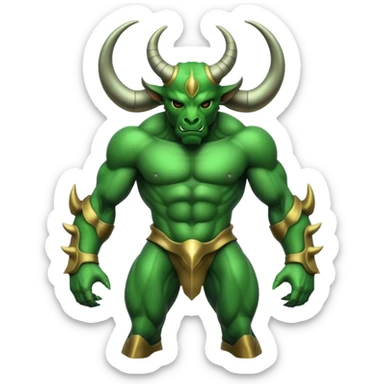 Alien minotaur sticker