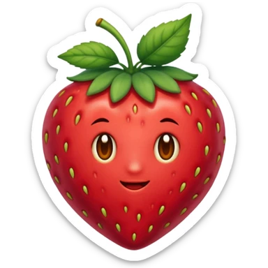 Una fresa pero dibujada sticker