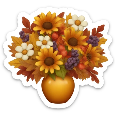 autumn bouquet sticker