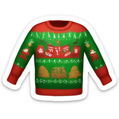 Ugly Christmas sweater sticker