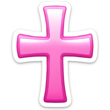 pink cross sticker