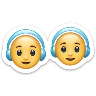 a pair of plastic transparent ear studs sticker