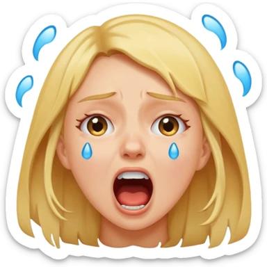 Una niña gritando sticker