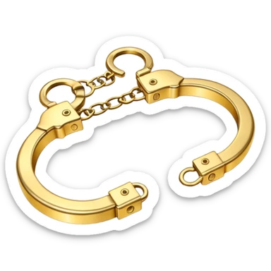 Golden hamd cuffs sticker