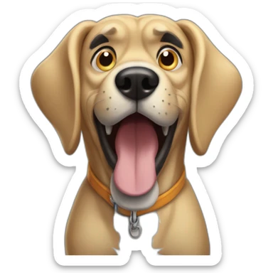 dog Muttley scary sticker