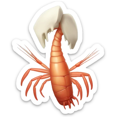 Shrimp yelling 64 sticker