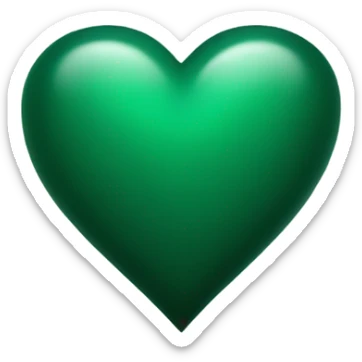 Dark green heart emoji sticker