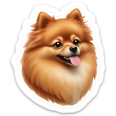 red Pomeranian Spitz sticker