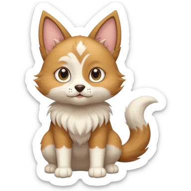 The dogcat is something between a cat and a dog. A very subtle distinction.  Full body sticker
