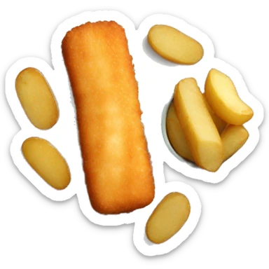fish fingers with potatoes sticker