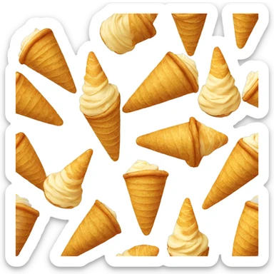 cone pastry with cream filling sticker