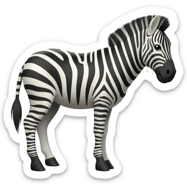 zebra s výkalem sticker